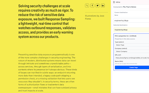 Inline :: Save highlights and add comments to text from any webpage to Notion