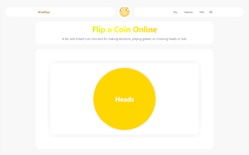 Flip a Coin – Free Online Coin Toss | Heads or Tails :: Flip a coin instantly with a simple, clean coin toss. Fast, free, and perfect for quick decisions.