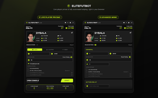 FC27 FUT Sniping Bot | Elite Fut Autobuyer & AI SBC Solver for EA FC 27 :: FC27 FUT Sniping Bot | Elite Fut Autobuyer & AI SBC Solver for EA FC 27