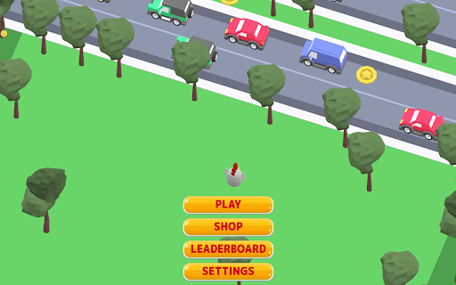 Chicken Cross The Road :: Chicken Cross The Road Game - Play Now! Help the chicken cross the road safely while avoiding cars and obstacles.