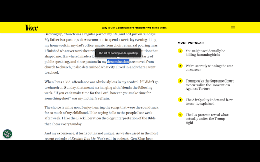 Word Definition Tooltip :: Select any word on a page to see its definition instantly.