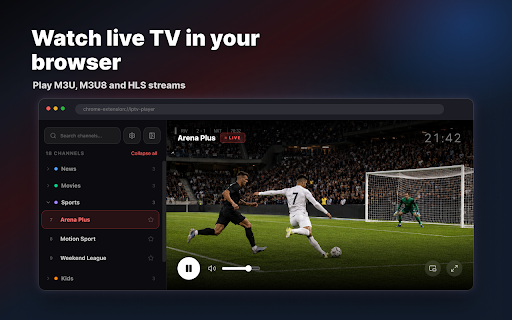 IPTV Player :: Use IPTV Player to watch live TV. This IPTV smart player app plays m3u IPTV streams with m3u8 player support.