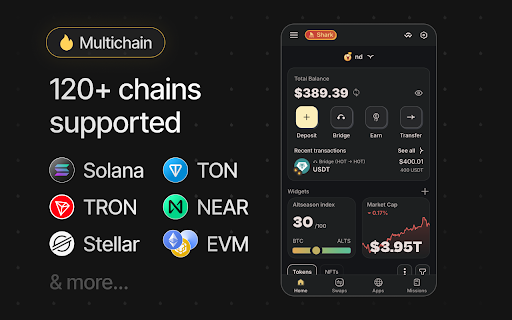 HOT Wallet :: HOT Wallet — a multichain wallet seamlessly integrating both EVM and non-EVM blockchains.