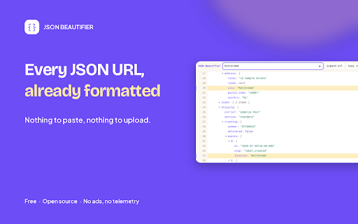 JSON Beautifier :: Instantly beautify JSON in your browser — fast json beautifier, formatter and viewer. Collapse, search and copy any value.