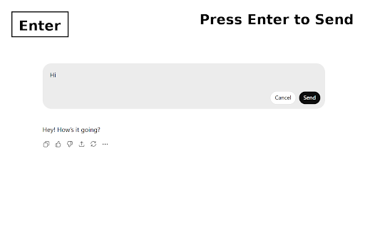 ChatGPT Enter to Send :: Press Enter to automatically click the Send button when editing messages in ChatGPT.