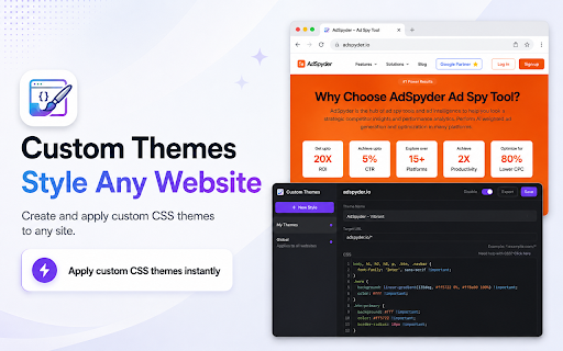 Custom Themes - Style Any Website :: Apply custom CSS themes to any website. Browse pre-made styles or write your own.