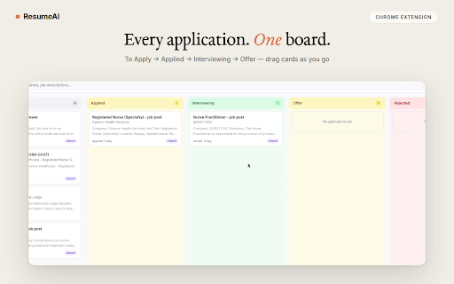 RESUMEAI :: Clip jobs from any job site and autofill application forms from your RESUMEAI job cards.