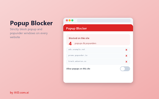Popup Blocker :: Strictly block popup and popunder windows on every website. by AIO.com.ai