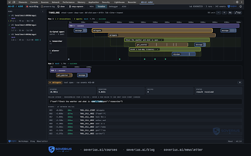AG-UI / A2UI Inspector :: Live wire log, flame timeline, time-travel debugger and A2UI surface inspector for AG-UI agents. By Soverius AI.