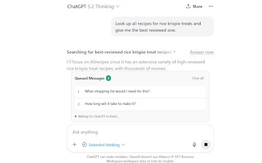 ChatGPT Message Queue :: Queue messages while ChatGPT is responding - they auto-send when it finishes