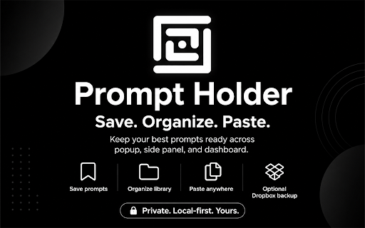 Prompt Holder :: Save and manage prompts/text snippets.