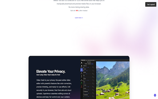 Meta Snap :: Download images and copy text from web pages with a single click, activated per tab.