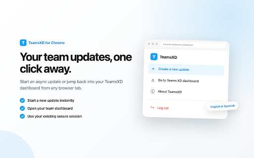 TeamsXD :: Quick access to TeamsXD updates and dashboard.