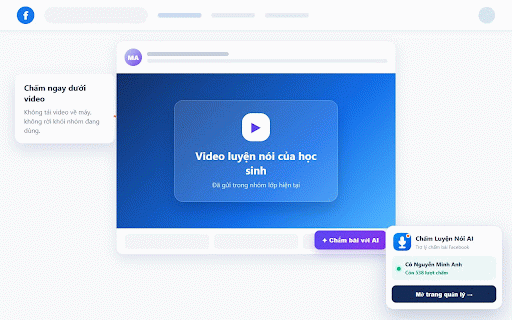 Chấm luyện nói trong nhóm Facebook :: Chấm bài nói trong nhóm Facebook, và quét danh bạ Zalo cá nhân để hẹn giờ gửi tin hàng loạt.