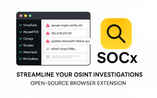 SOCx :: Simple OSINT Centralized eXtension