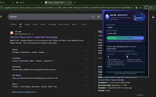 Modern Numerology Generator :: Generate a fun numerology-style number from your name and birthday (for entertainment only).