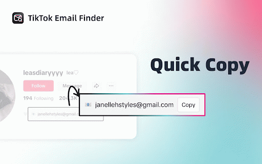 TikTok Email Finder for Instant Influencer Contact Info :: Connect with Tiktok influencers fast using this free email finder—an easier alternative to Wednesday, Favikon and Kolr.