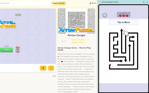 Arrow Escape Puzzle :: A fun arrow puzzle game. Play in your browser anytime—no download, no app. Your progress is saved so you can continue later.