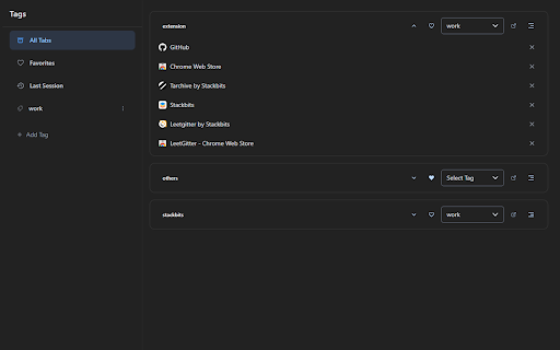 Tarchive - Group, Save, Reopen Tabs :: Save, restore, and manage tab sessions to keep your workspace organized and clutter-free.
