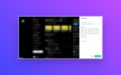 Repl – Smart Reply Generator :: AI replies for every tweet.
