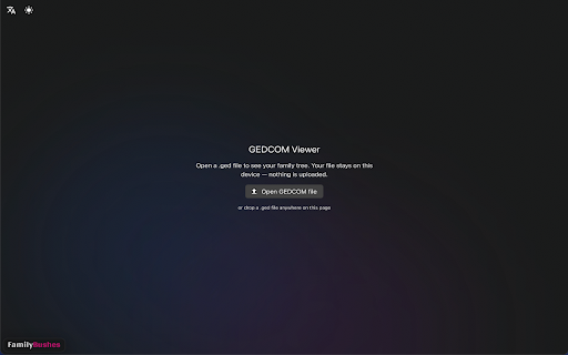 GEDCOM Viewer :: Open a GEDCOM (.ged) file and view it as a family tree. Your file never leaves your computer.