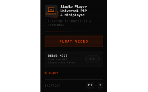 Simple Player - Universal Picture-in-Picture with Subtitle & Reel/Short :: Premium Picture-in-Picture player for web videos, Reels, and Shorts. Features custom subtitles and persistent audio visualizers.