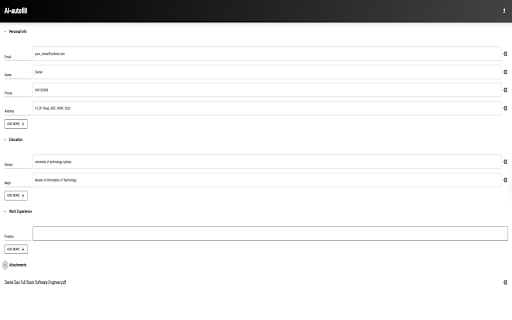 AI AutoFill :: Automatically fills web forms using AI.