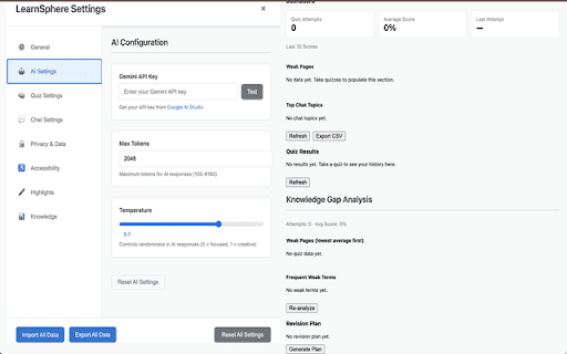 LearnSphere :: AI-Powered PDF Learning Assistant with Chat, Summary, and Quiz Generation