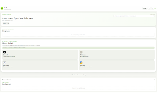 Morf :: Describe how a website should look and work, preview the enhancement, and save it as a site preset.