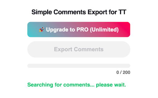 Simple Comments Export for TT :: Easily export TikTok comments and nested replies to a CSV file.