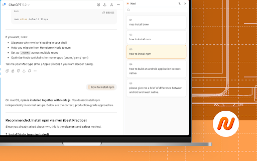 Navi :: Never get lost in long AI conversations. Jump to any question with one click.