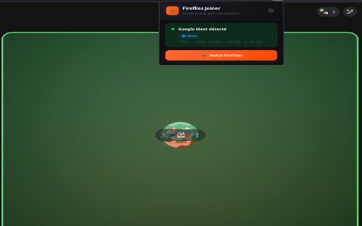 Fireflies Meeting Joiner :: Invite Fireflies.ai to join your current Teams or Meet call automatically.