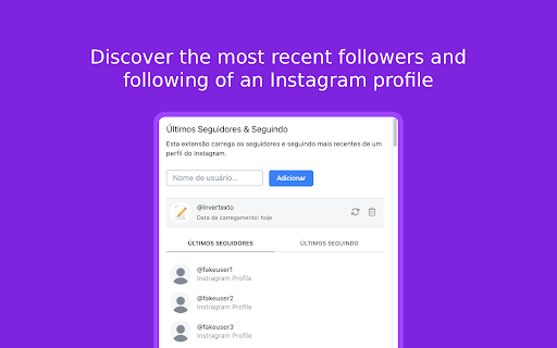Recent Followers & Following :: Discover the most recent followers and who a profile has recently started following on Instagram.