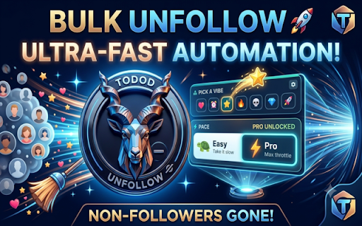 TikTok Unfollow :: 🧹 Bulk unfollow all users or non-followers with ultra-fast automation. 🚀