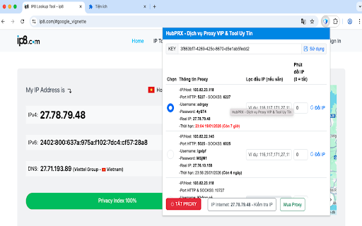 HubPRX - Dịch vụ Proxy VIP & Tool Uy Tín :: HubPRX - Dịch vụ Proxy VIP & Tool Uy Tín
-Hỗ trợ quản lý và sử dụng proxy hiệu quả và thuận tiện
-Giúp bảo mật địa chỉ IP
-Quản lý…
