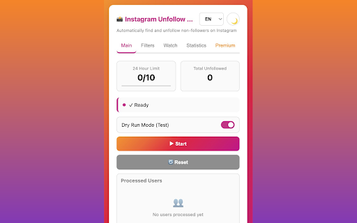 Instagram Unfollow Radar :: Automatically detect and unfollow users who don't follow you back on Instagram