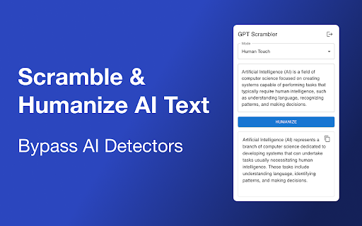 GPT Scrambler :: Use GPT Scrambler as a humanizer to convert AI to human text. It works like undetectable AI in essays and other writing