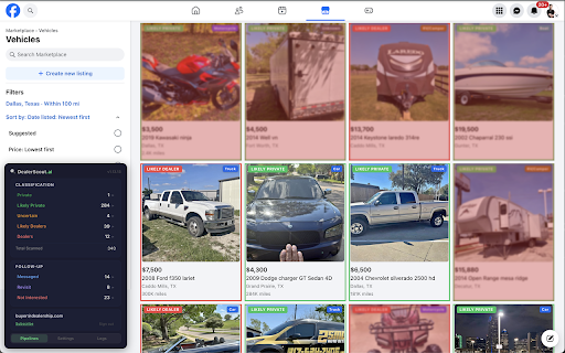 DealerScout.ai :: DealerScout.ai uses advanced AI to help dealership buyers identify private seller listings on Facebook Marketplace.
