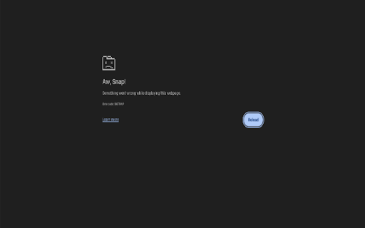 Aw snap! :: This extension overloads the memory and causes a crash on every5 webpage.