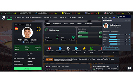 SV Leaks Companion :: Affiche les stats de soccerratings.org directement sur la page du joueur.