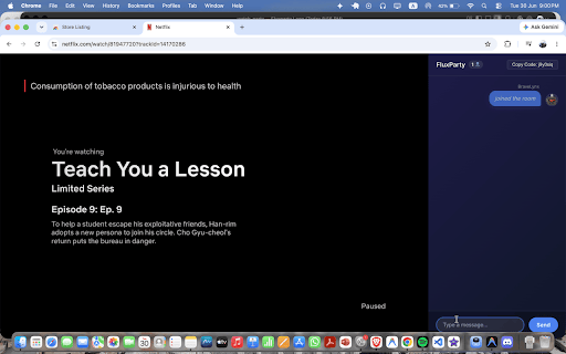 FluxParty :: Syncs Netflix playback with your FluxParty room