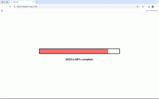 Daily Motivation Tab - Progress Bar :: Shows how much of the current year is left.