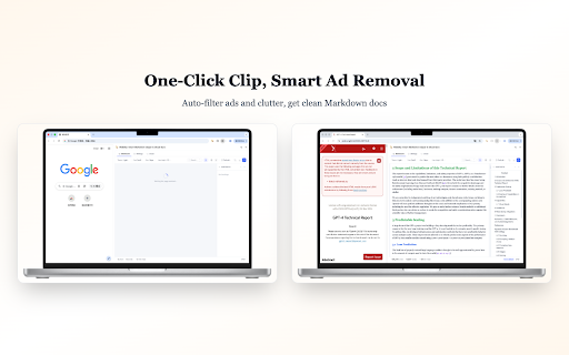 WebClip: Pages & AI chats to your notes :: Clip any web page or AI chat to clean Markdown. Edit it, then sync to Notion, Obsidian, Typora or local files. 100% local.
