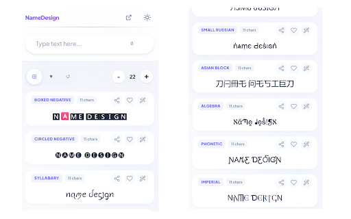 Name Design Style :: Generate stylish, aesthetic, and fancy text to copy and paste.