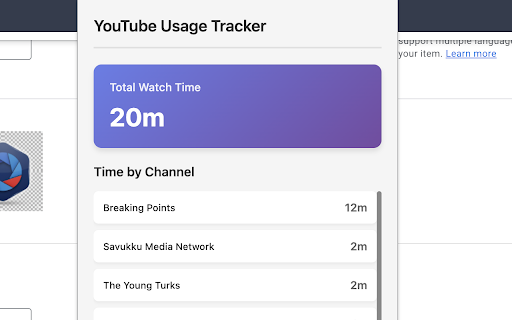 YouTube Usage Tracker :: Track your YouTube usage time and channel statistics