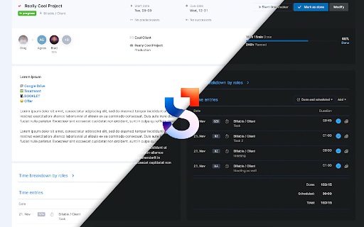 Scoro UI Refresh & Dark Mode :: Quality of life improvements and Dark Reader based dark mode for Scoro ✨