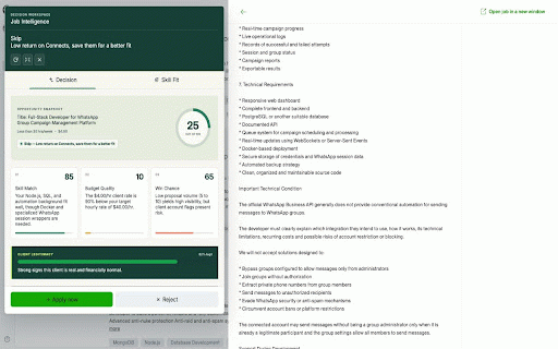 UDECISION AI – Upwork Job & Scam Checker :: AI-powered Upwork job and scam checker that evaluates jobs, spots red flags, writes proposals, and helps freelancers bid smarter.