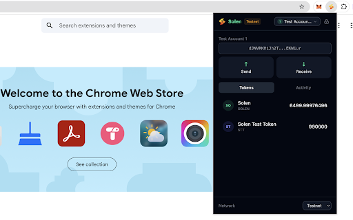 Solen Wallet :: Browser wallet for the Solen blockchain. Send, receive, stake, and interact with dApps.