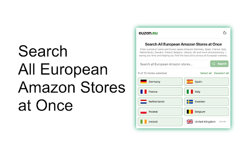 Euzon — European Amazon Search :: Search all European Amazon stores at once