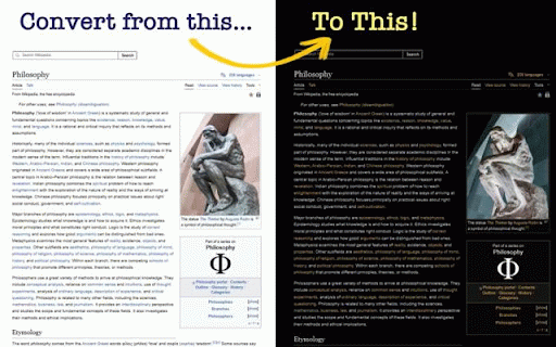 Invert Color :: Inverted colors on any page.